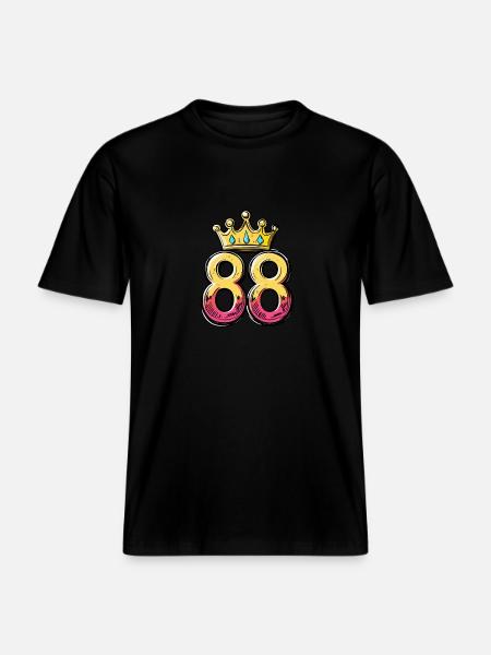 88 Number Crown -  RELAXED FIT Unisex Organic T-Shirt - black