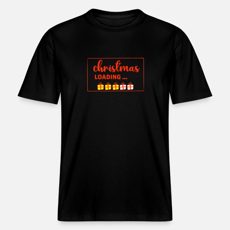 christmas loading - Weihnachtspulli 2.0 -  RELAXED FIT Unisex Organic T-Shirt - Schwarz