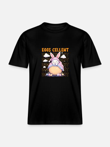 Eggs Cellent - RELAXED FIT Unisex Organic T-Shirt - black