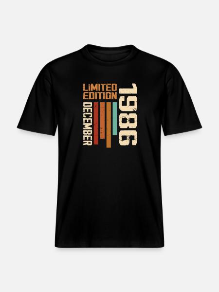 December 1986 - 1986 December - RELAXED FIT Unisex Organic T-Shirt - black