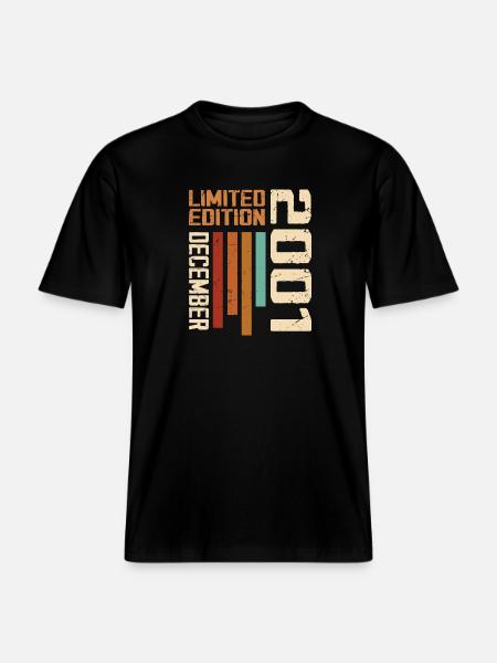 December 2001 - 2001 December - RELAXED FIT Unisex Organic T-Shirt - black