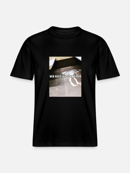 Der Rest ist Schweigen - RELAXED FIT Unisex Organic T-Shirt - Schwarz