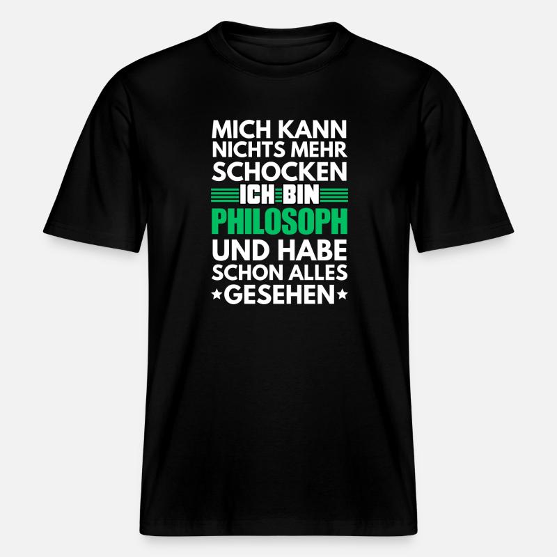 Non-shockable philosopher -  RELAXED FIT Unisex Organic T-Shirt - black