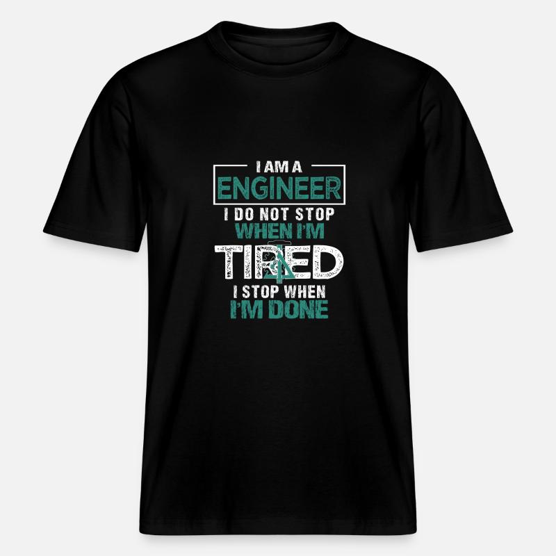 Engineer or engineer -  RELAXED FIT Unisex Organic T-Shirt - black