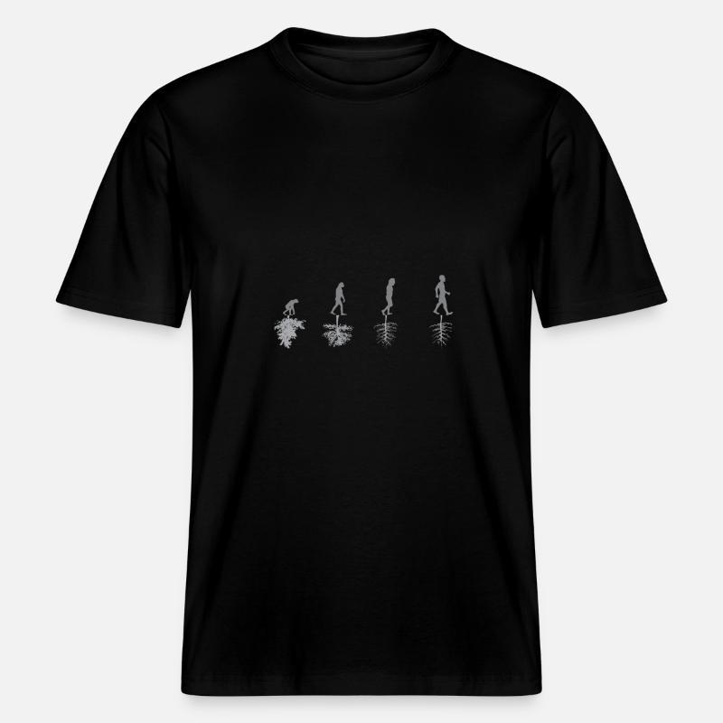 Evolution - Umwelt - Sarkasmus - Natur - Geschenk -  RELAXED FIT Unisex Organic T-Shirt - Schwarz