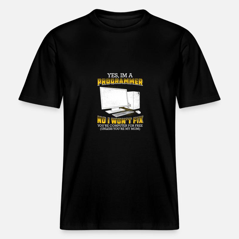 Programmierer / Informatiker / Geschenk -  RELAXED FIT Unisex Organic T-Shirt - Schwarz