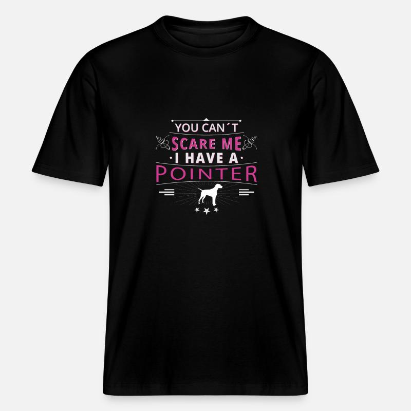 Pointer anglais Pointer peur -  T-shirt unisexe RELAXED FIT en coton bio - noir