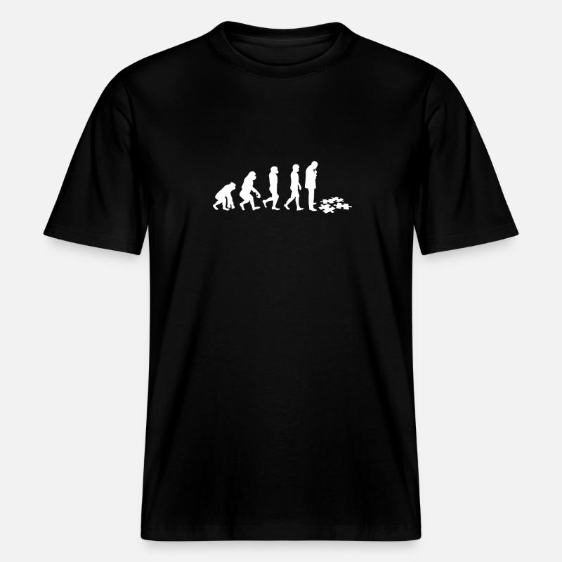 Puzzle (casse-tête) - Puzzles - Evolution -  T-shirt unisexe RELAXED FIT en coton bio - noir