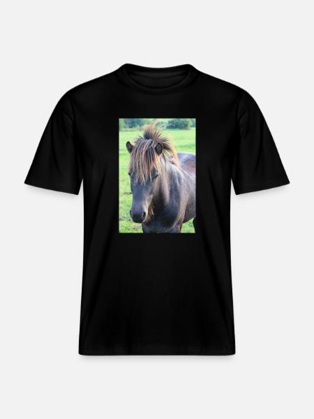 Affiche Cheval Cheval -  T-shirt unisexe RELAXED FIT en coton bio - noir