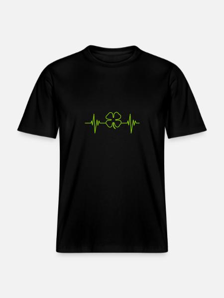 Clover Pulse -  T-shirt unisexe RELAXED FIT en coton bio - noir