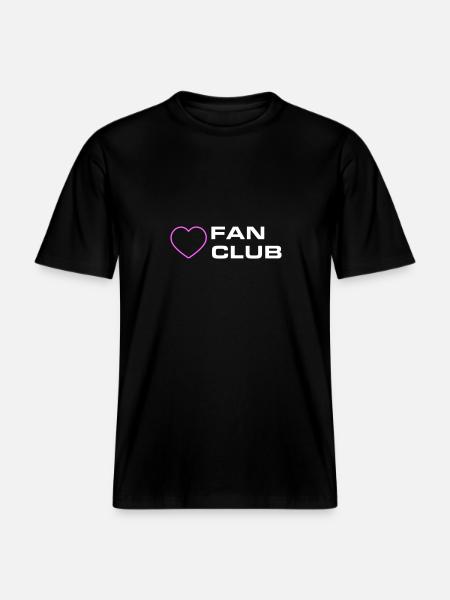 Fanklubb - Unisex ekologisk T-shirt med avslappnad passform - svart