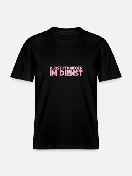 Bleistiftkrieger Im Dienst -  RELAXED FIT Unisex Organic T-Shirt - Schwarz