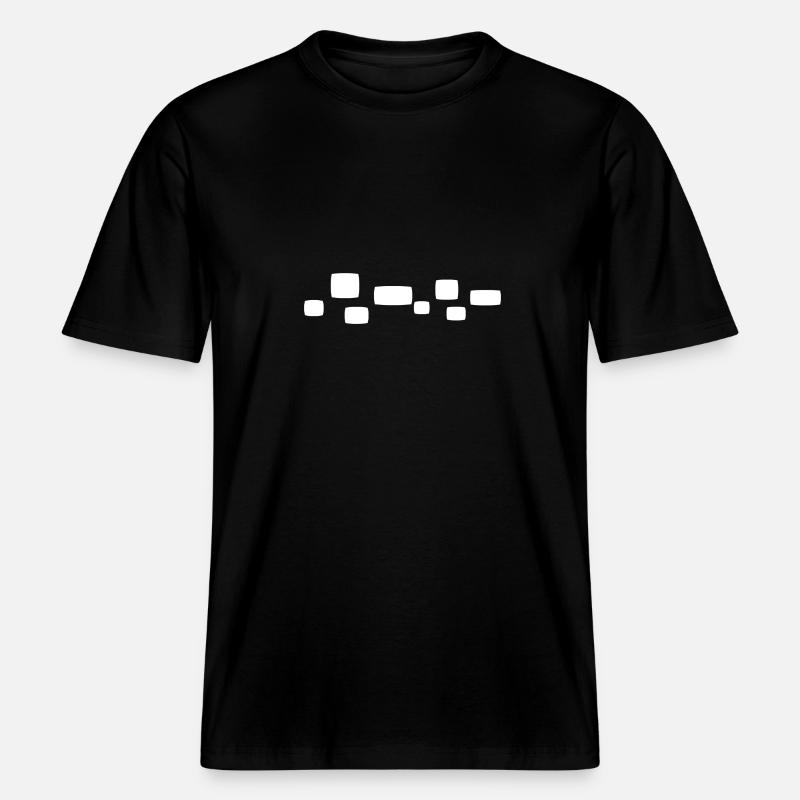 Square Square Shape Pattern -  RELAXED FIT Unisex Organic T-Shirt - black