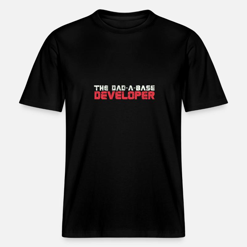 Le Devloper Dad-A-Base -  T-shirt unisexe RELAXED FIT en coton bio - noir