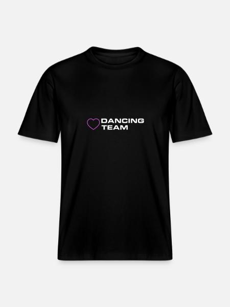 Dancing Team Heart -  RELAXED FIT Unisex Organic T-Shirt - black