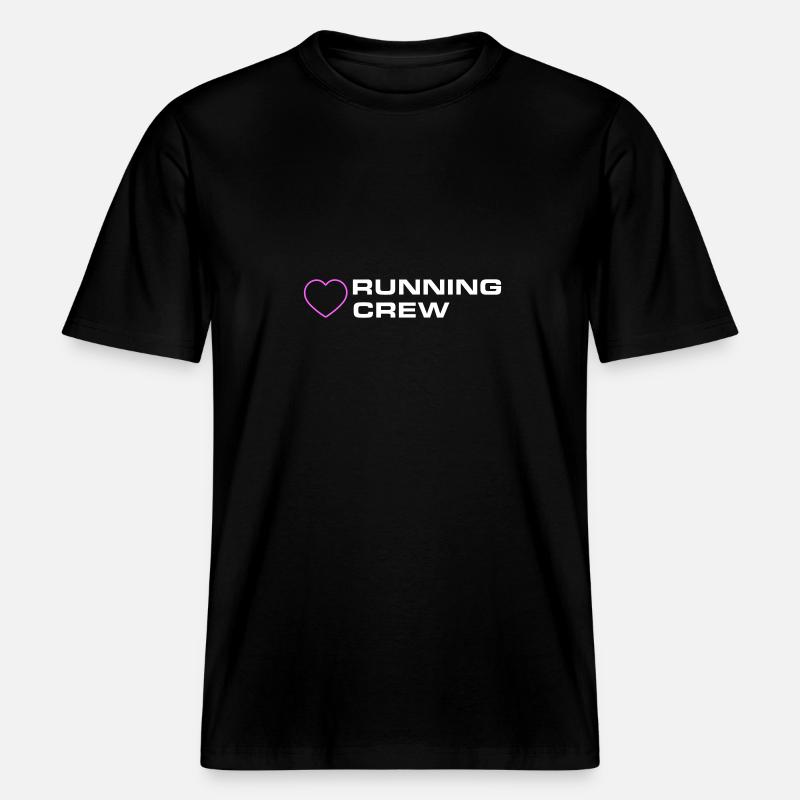 Équipe de course -  T-shirt unisexe RELAXED FIT en coton bio - noir