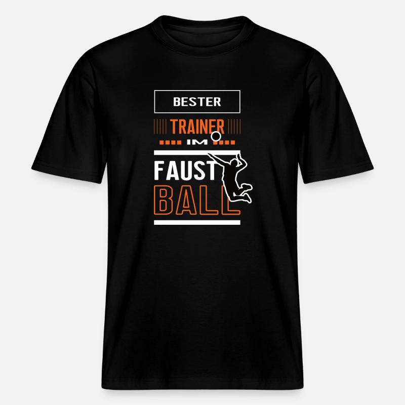 Bester Faustball Trainer Faustballtrainer Training -  RELAXED FIT Unisex Organic T-Shirt - Schwarz