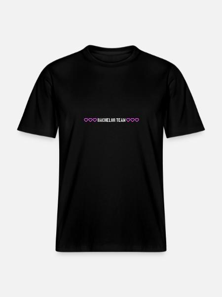 bachelor team herzchen -  RELAXED FIT Unisex Organic T-Shirt - Schwarz