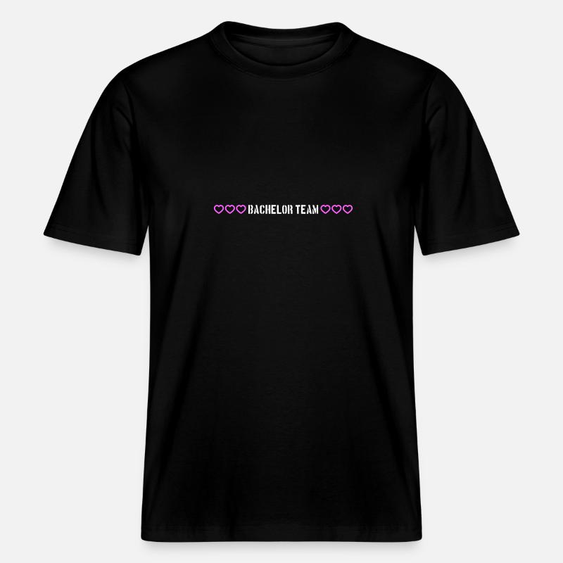 bachelor team herzchen - RELAXED FIT Unisex Organic T-Shirt - Schwarz