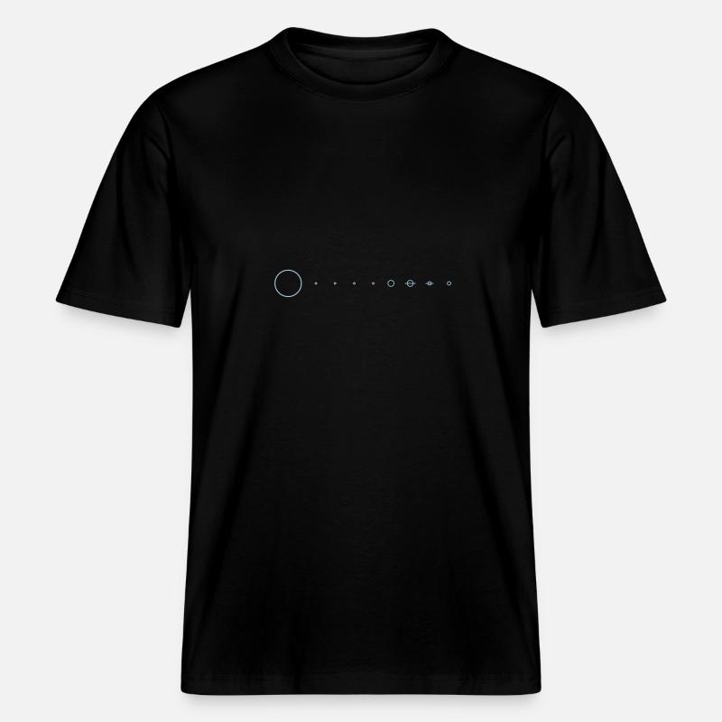 Sonnensystem -  RELAXED FIT Unisex Organic T-Shirt - Schwarz