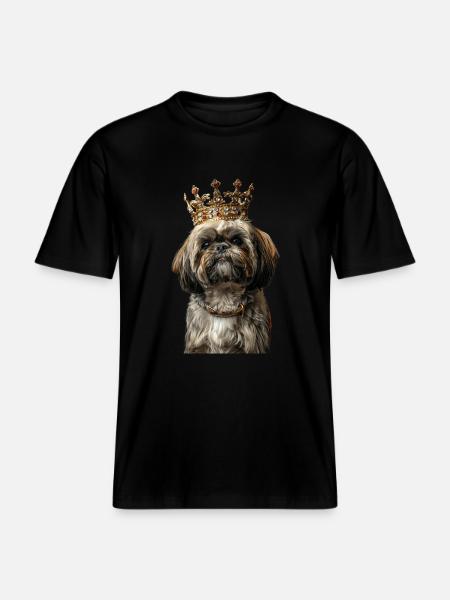 Shih Tzu -  RELAXED FIT Unisex Organic T-Shirt - black