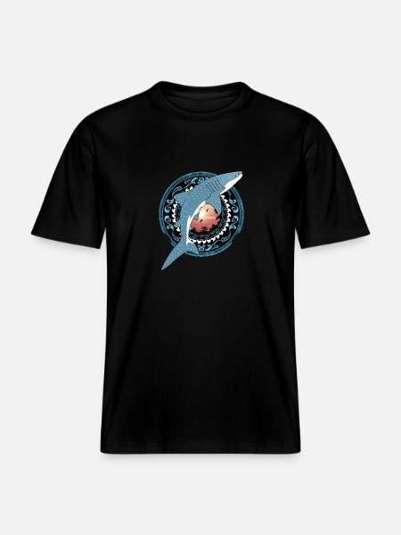 Whale Shark Hawaiian -  RELAXED FIT Unisex Organic T-Shirt - black