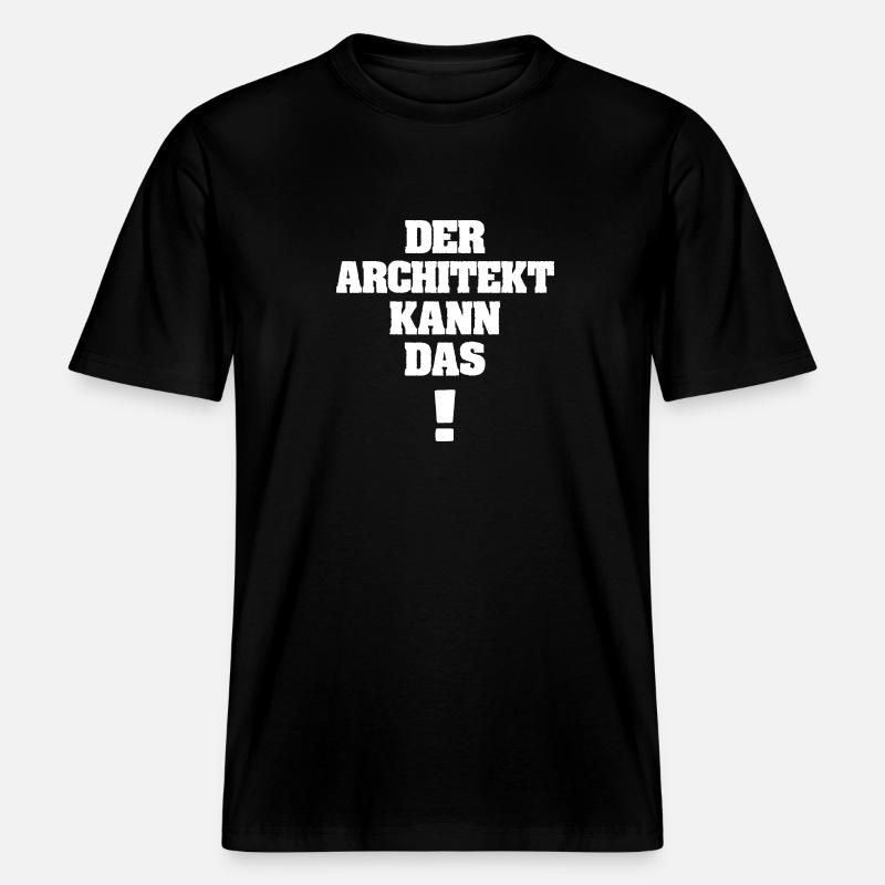 L’architecte comme drôle -  T-shirt unisexe RELAXED FIT en coton bio - noir