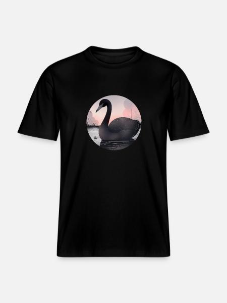 Black swan -  RELAXED FIT Unisex Organic T-Shirt - black