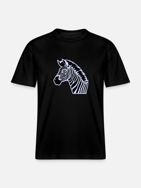 zebra - RELAXED FIT Unisex Organic T-Shirt - black