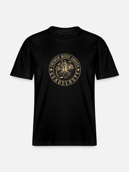 Guadeloupe Caribbean Islands - RELAXED FIT Unisex Organic T-Shirt - black