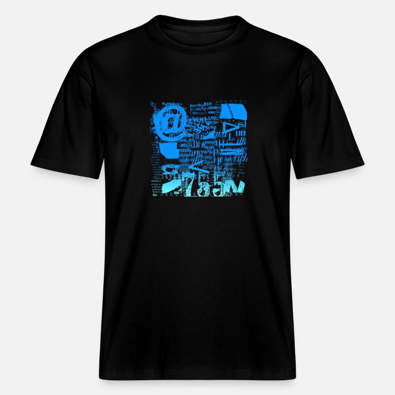 Zeitungsausschnitte Scrapbook Zeitschriften Alphabet Code -  RELAXED FIT Unisex Organic T-Shirt - Schwarz