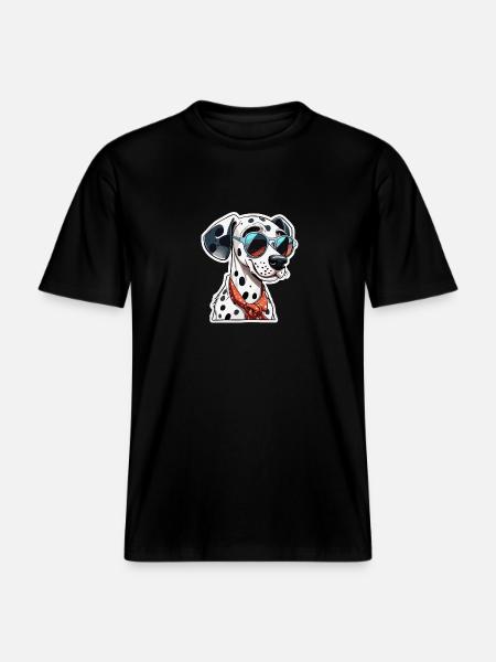 Dalmatiner / hund / dyr / kjæledyr / bark -  Økologisk RELAXED FIT Unisex T-skjorte - svart