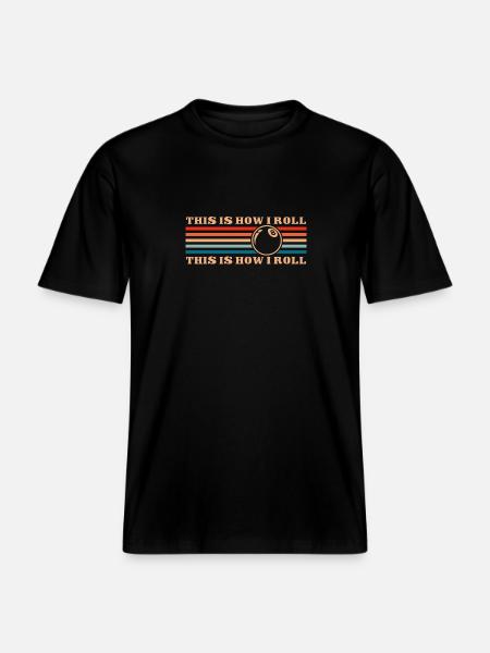 Billiard Pub 8-Ball -  RELAXED FIT Unisex Organic T-Shirt - black