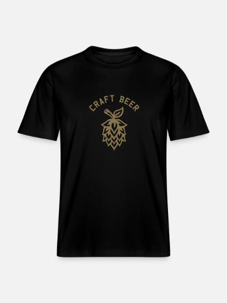 Craft Beer Hops Beer Brewer -  RELAXED FIT Unisex Organic T-Shirt - black