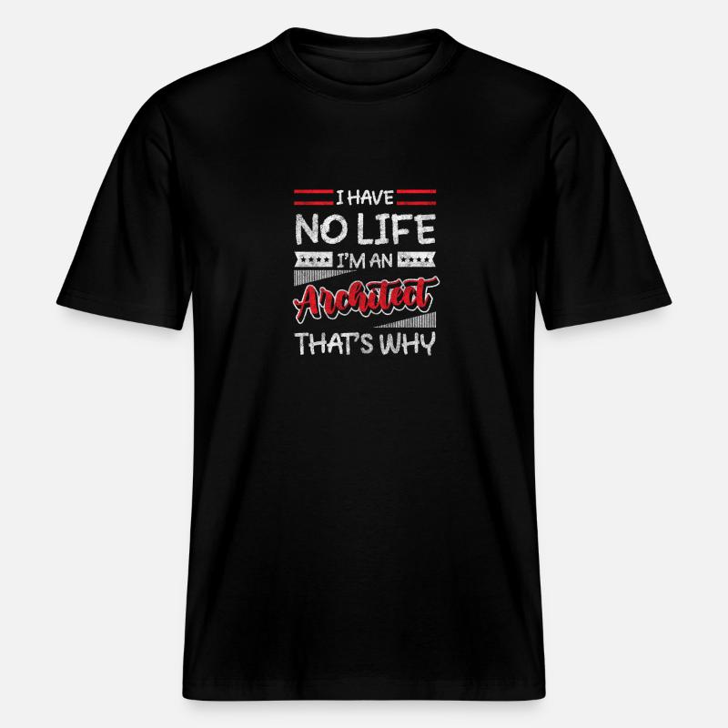 Designer Style Construction Site Builder - RELAXED FIT Unisex Organic T-Shirt - black