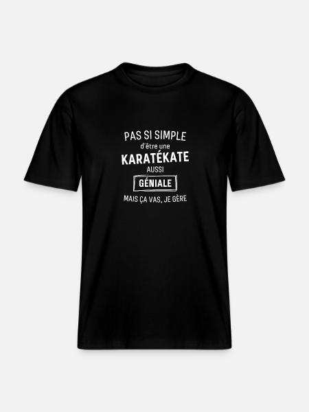 Karatékate GÉNIALE - T-shirt unisexe RELAXED FIT en coton bio - noir