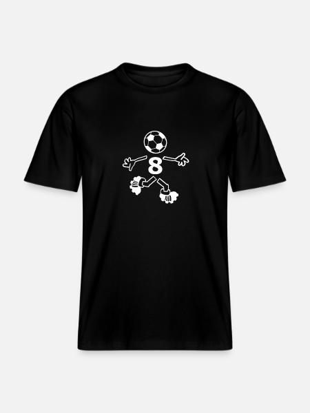 Die Nummer 8 -  RELAXED FIT Unisex Organic T-Shirt - Schwarz