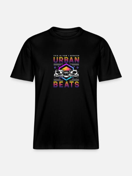 Disque vinyle Disco Rave - T-shirt unisexe RELAXED FIT en coton bio - noir