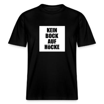 Kein bock auf höcke -  RELAXED FIT Unisex Organic T-Shirt - Schwarz - Vorne - Alina (178cm) & Michal (187cm)