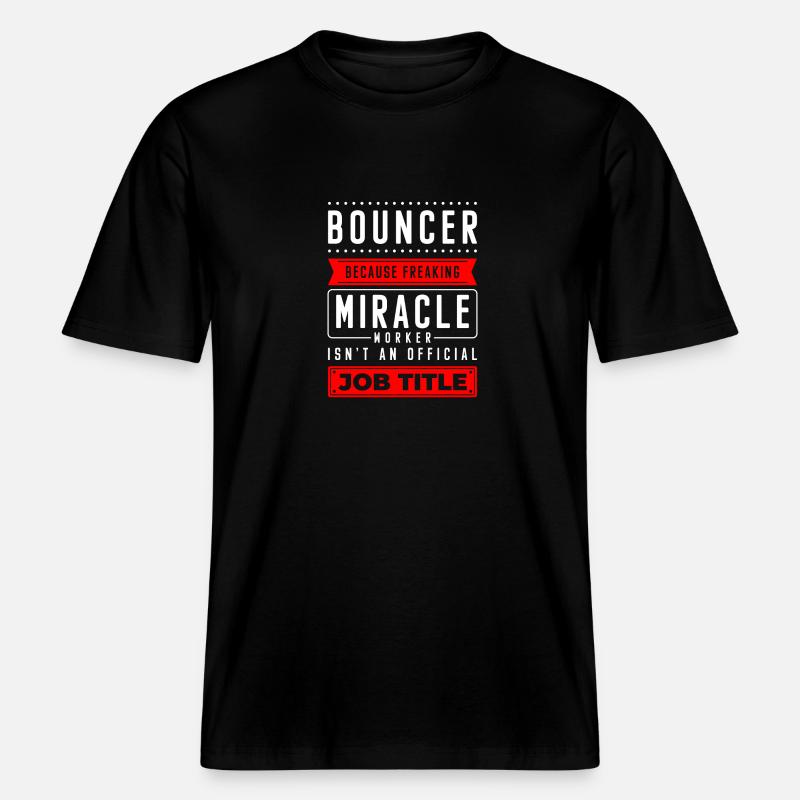 Sicherheitsdienst Beruf Groß Eingang -  RELAXED FIT Unisex Organic T-Shirt - Schwarz