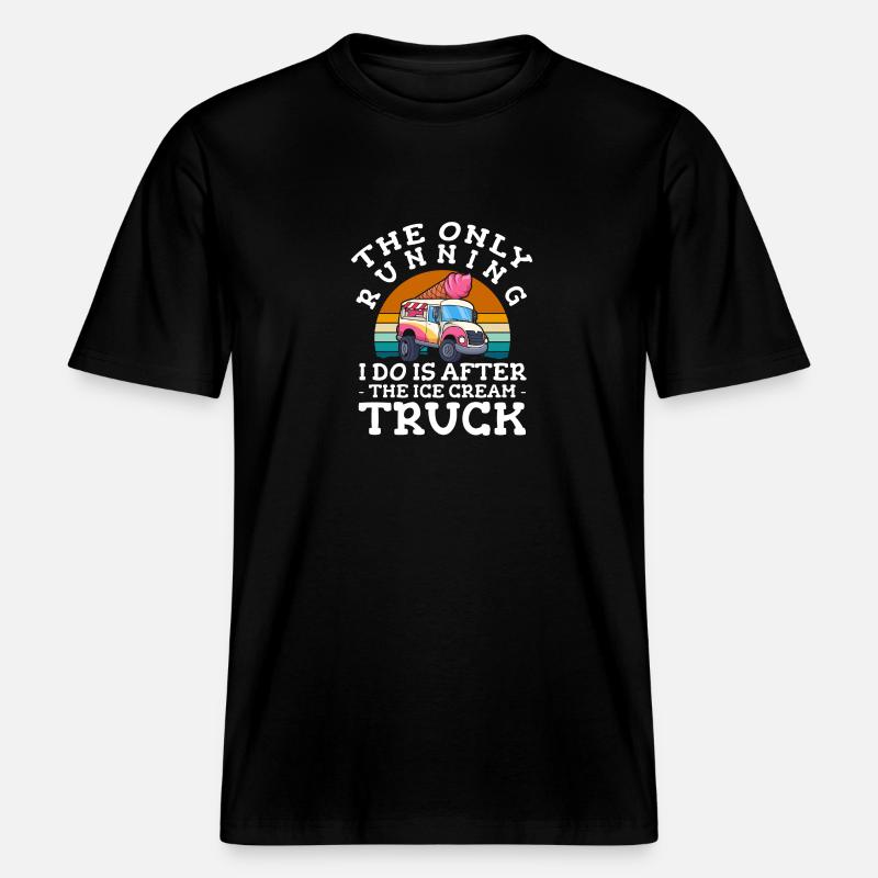 Eiswaffel Eisdiele Nachtisch Softeis -  RELAXED FIT Unisex Organic T-Shirt - Schwarz