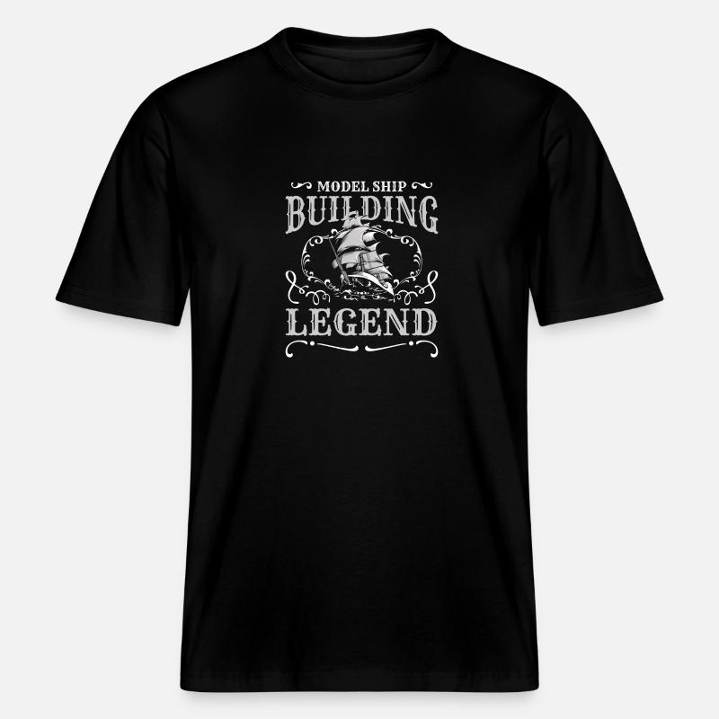 Maquette de bateau miniature télécommandée -  T-shirt unisexe RELAXED FIT en coton bio - noir