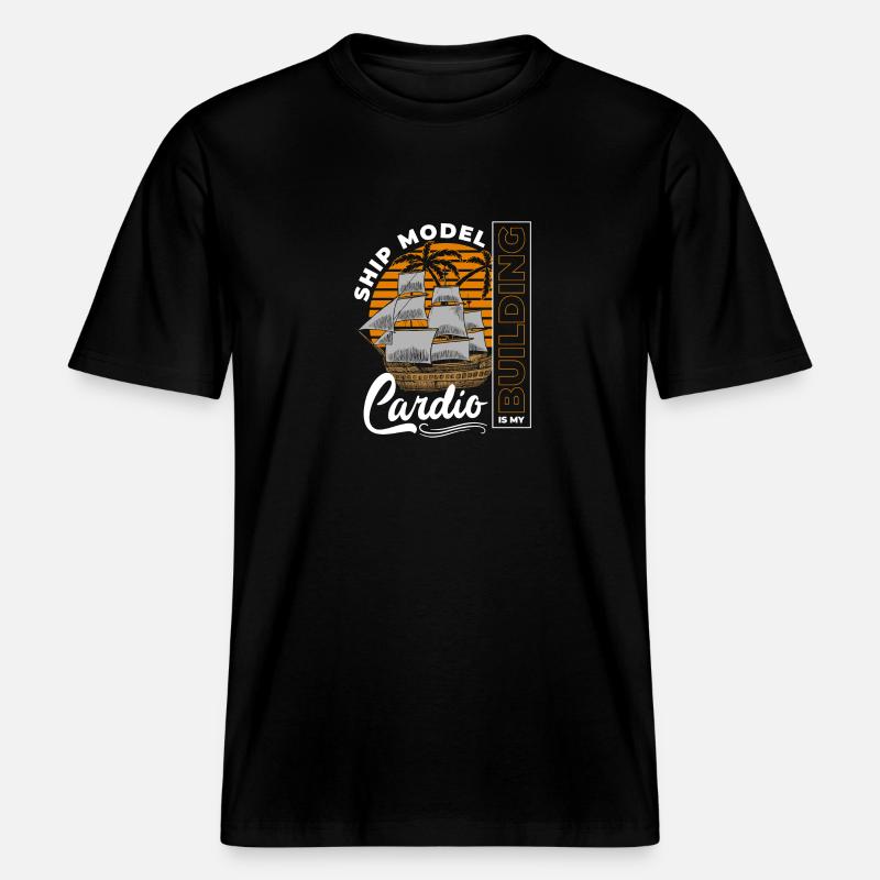 Modellbau Schiffsmodell Wasser Anker - RELAXED FIT Unisex Organic T-Shirt - Schwarz