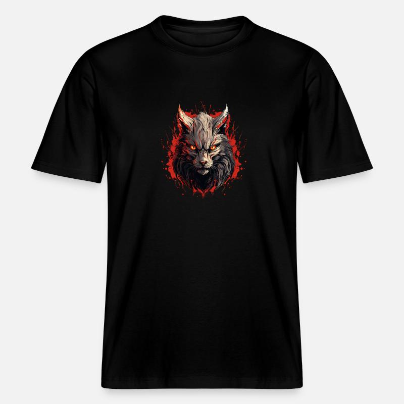 Wolfsblick der Durchdringung -  RELAXED FIT Unisex Organic T-Shirt - Schwarz
