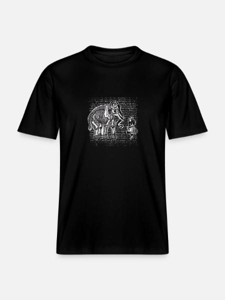 Alice nel Paese delle Meraviglie e l'elefante -  Maglietta ecologica Unisex RELAXED FIT - nero