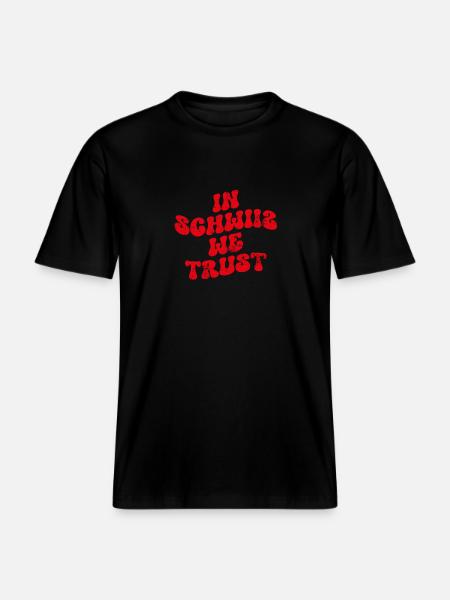 In Switzerland we trust - RELAXED FIT Unisex Organic T-Shirt - black
