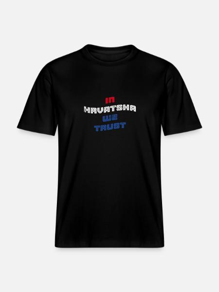 In Hrvatska we trust -  RELAXED FIT Unisex Organic T-Shirt - black