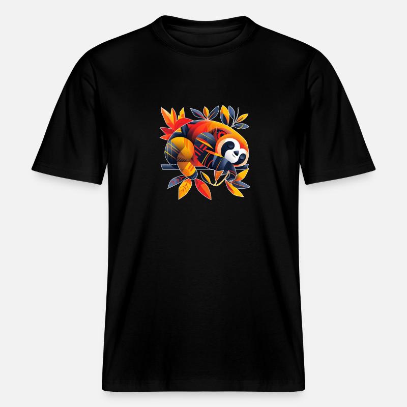 Sloth | abstract artwork - RELAXED FIT Unisex Organic T-Shirt - black