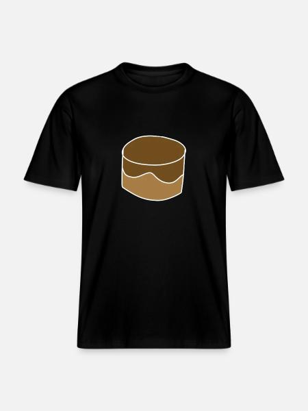 gâteau symbole chocolat gâteau alimentaire - T-shirt unisexe RELAXED FIT en coton bio - noir