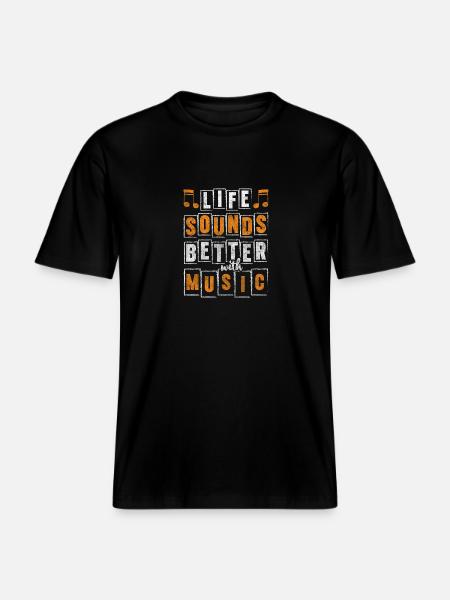 Music Band Musical Orchestra -  RELAXED FIT Unisex Organic T-Shirt - black